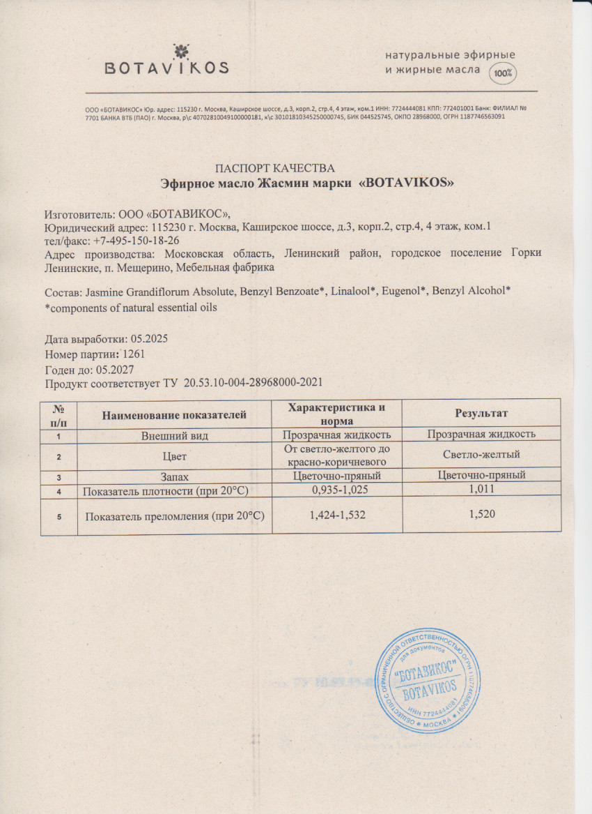 Паспорт №052025